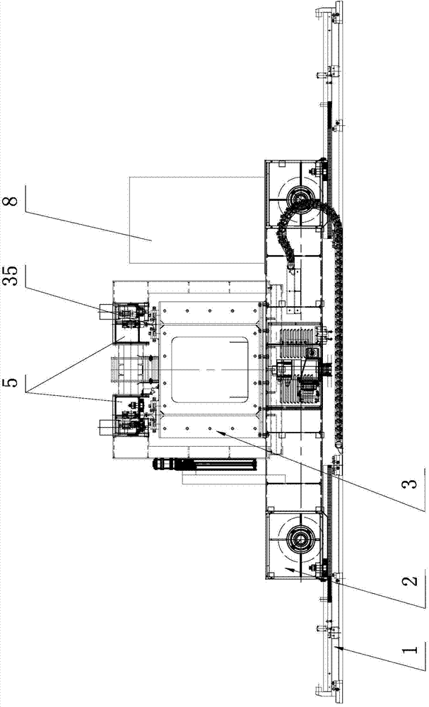 Large-span numerical control coating machine