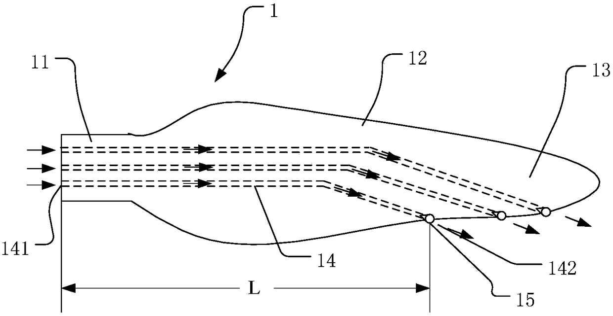 Wind turbine blades, wind turbine cooling devices and wind turbines