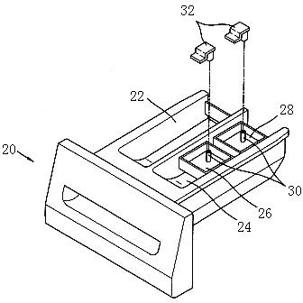 Detergent dispenser and clothing processing device with the detergent dispenser