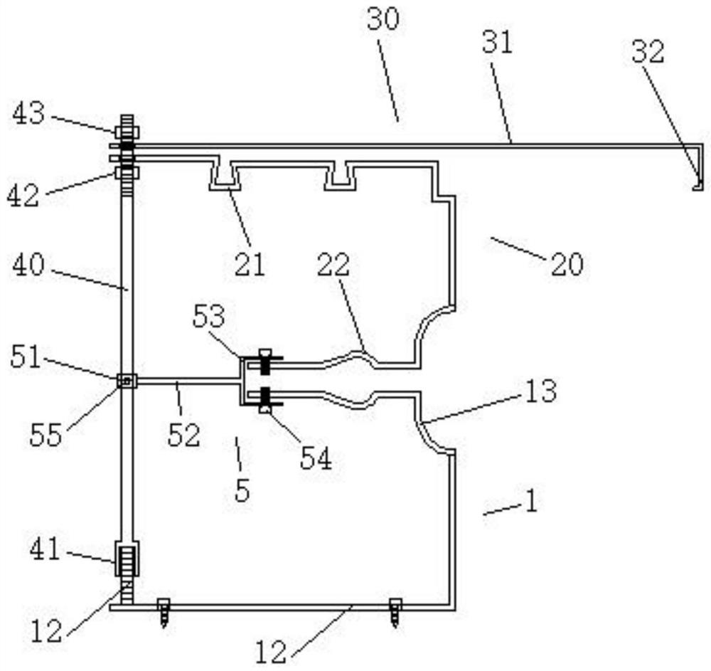 Mounting and fixing device of pipe gallery deformation joint water-stop belt and construction method