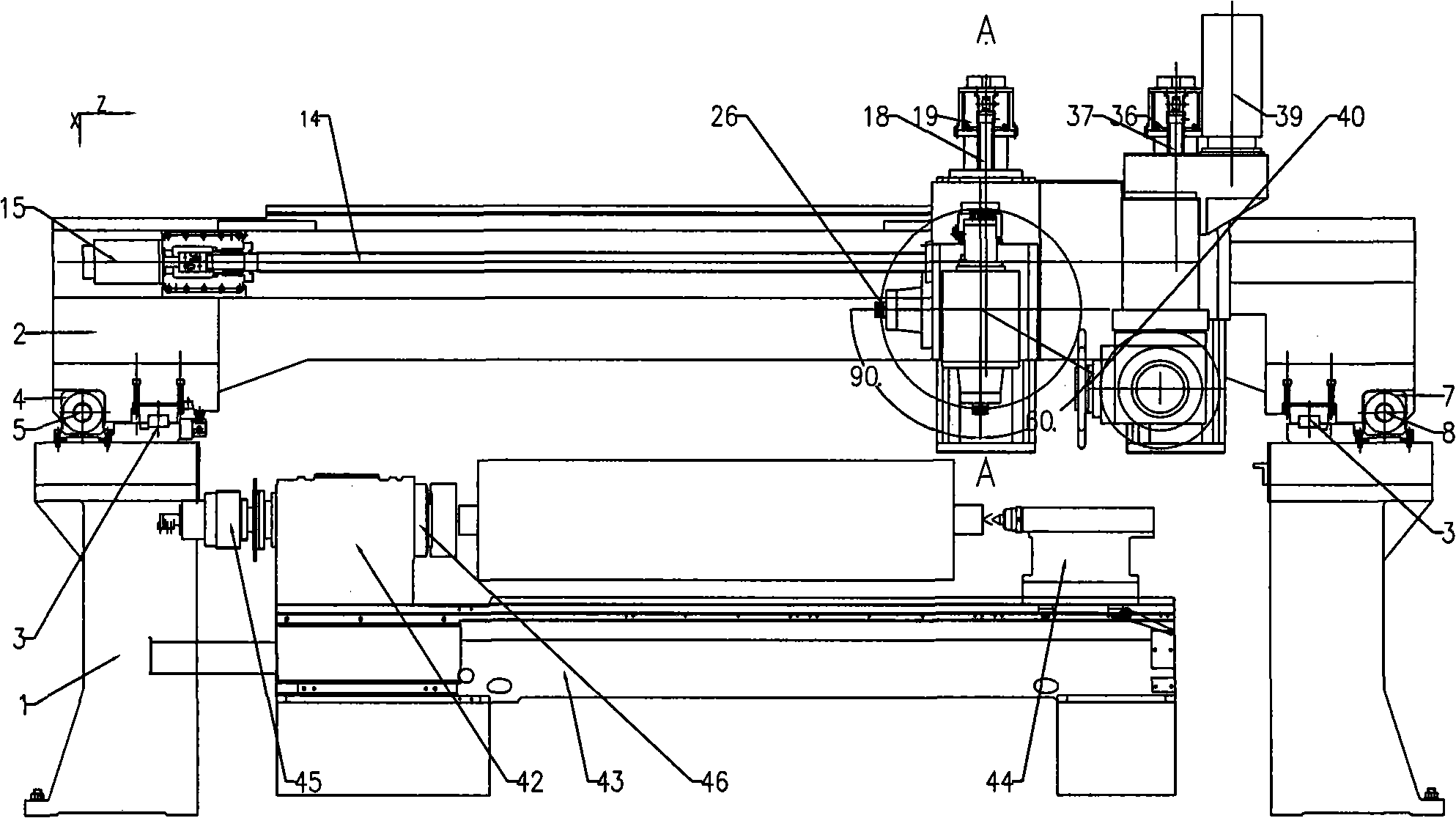 Irregular stone multifunctional composite processing center with double five-axle linkage system