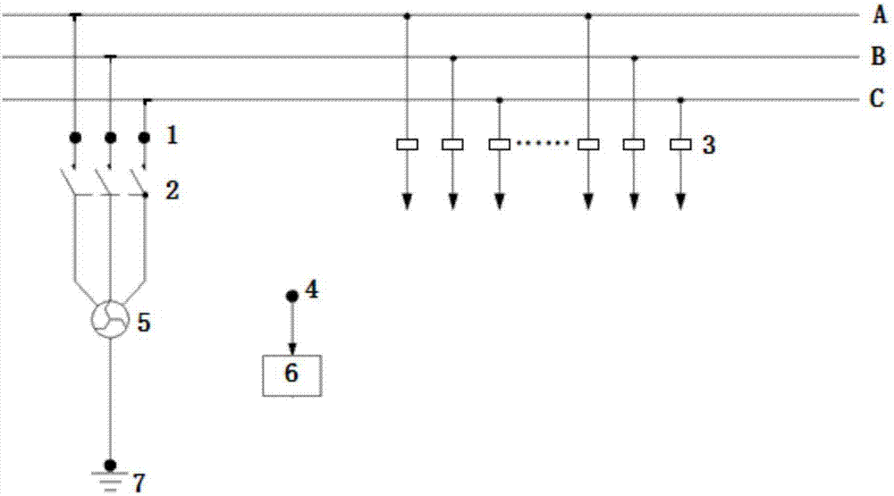 Controllable zero sequence current distribution network earth fault positioning device