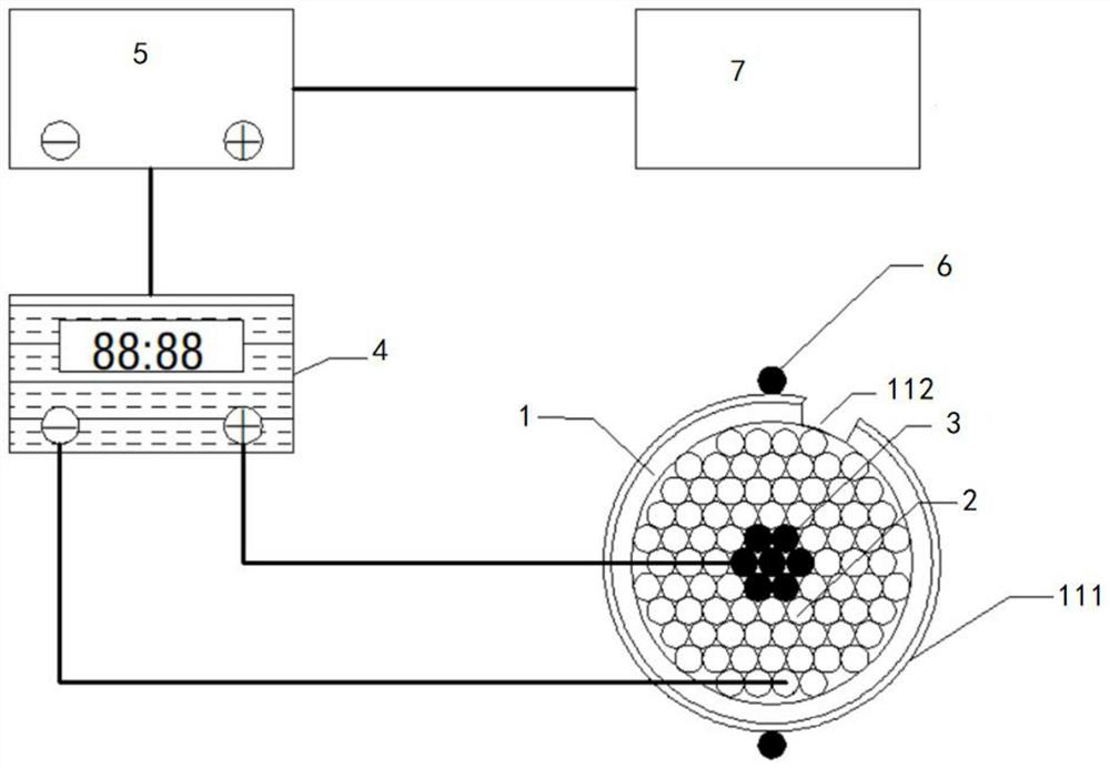 CFRP-steel combined cable structure and electrochemical anti-corrosion method using rainwater to conduct electricity