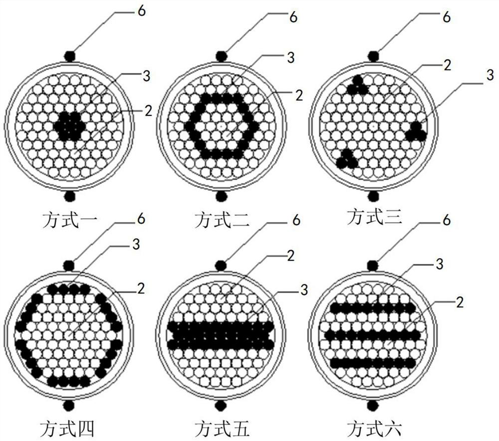 CFRP-steel combined cable structure and electrochemical anti-corrosion method using rainwater to conduct electricity