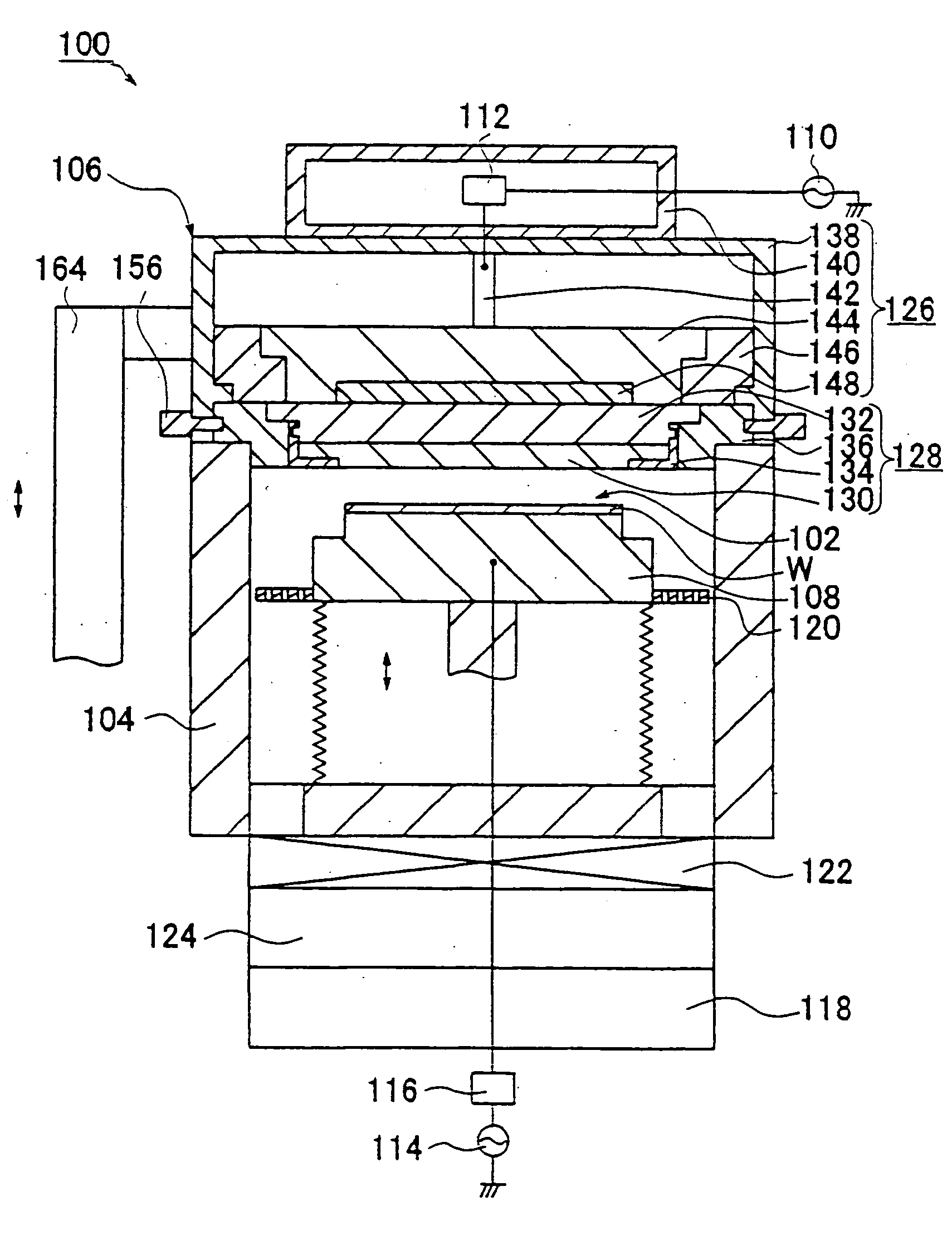 Processing device and method of maintaining the device, mechanism and method for assembling processing device part, and lock mechanism and method for locking the lock mechanism