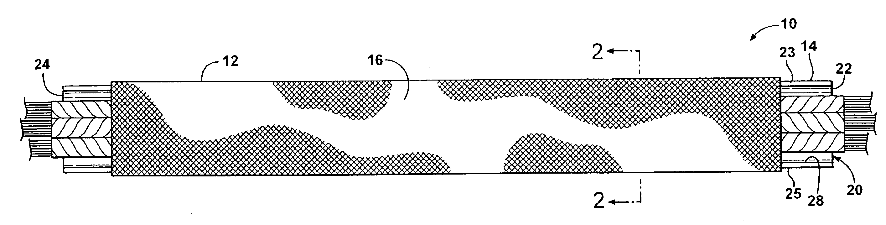 Protective sleeve assembly having a support member and method of construction