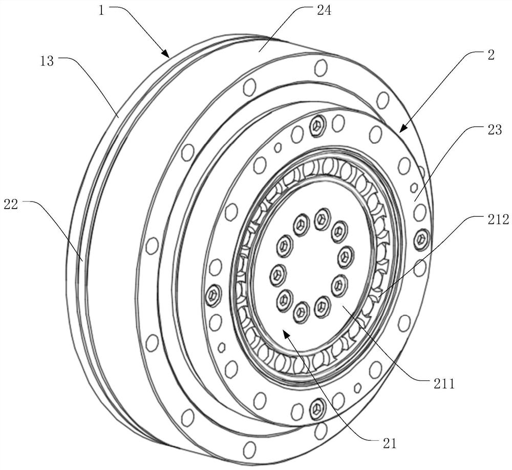 Two-stage harmonic speed reduction equipment