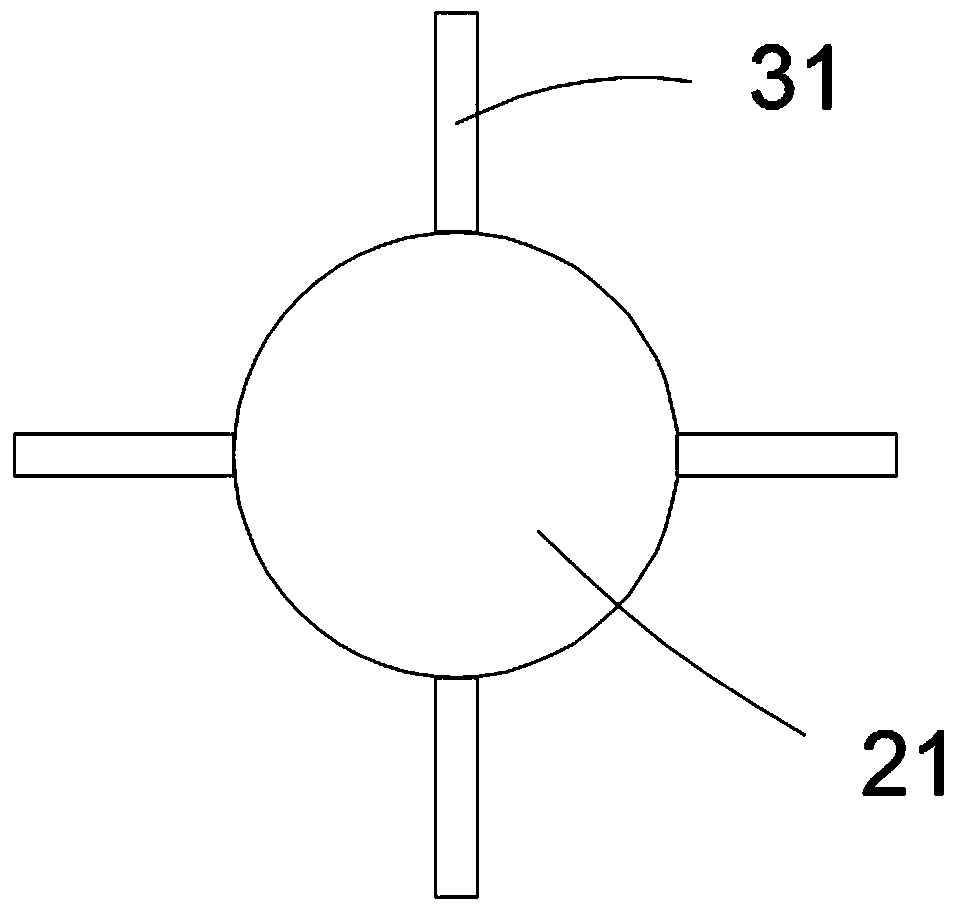 A heating and feeding device for shaft riveting