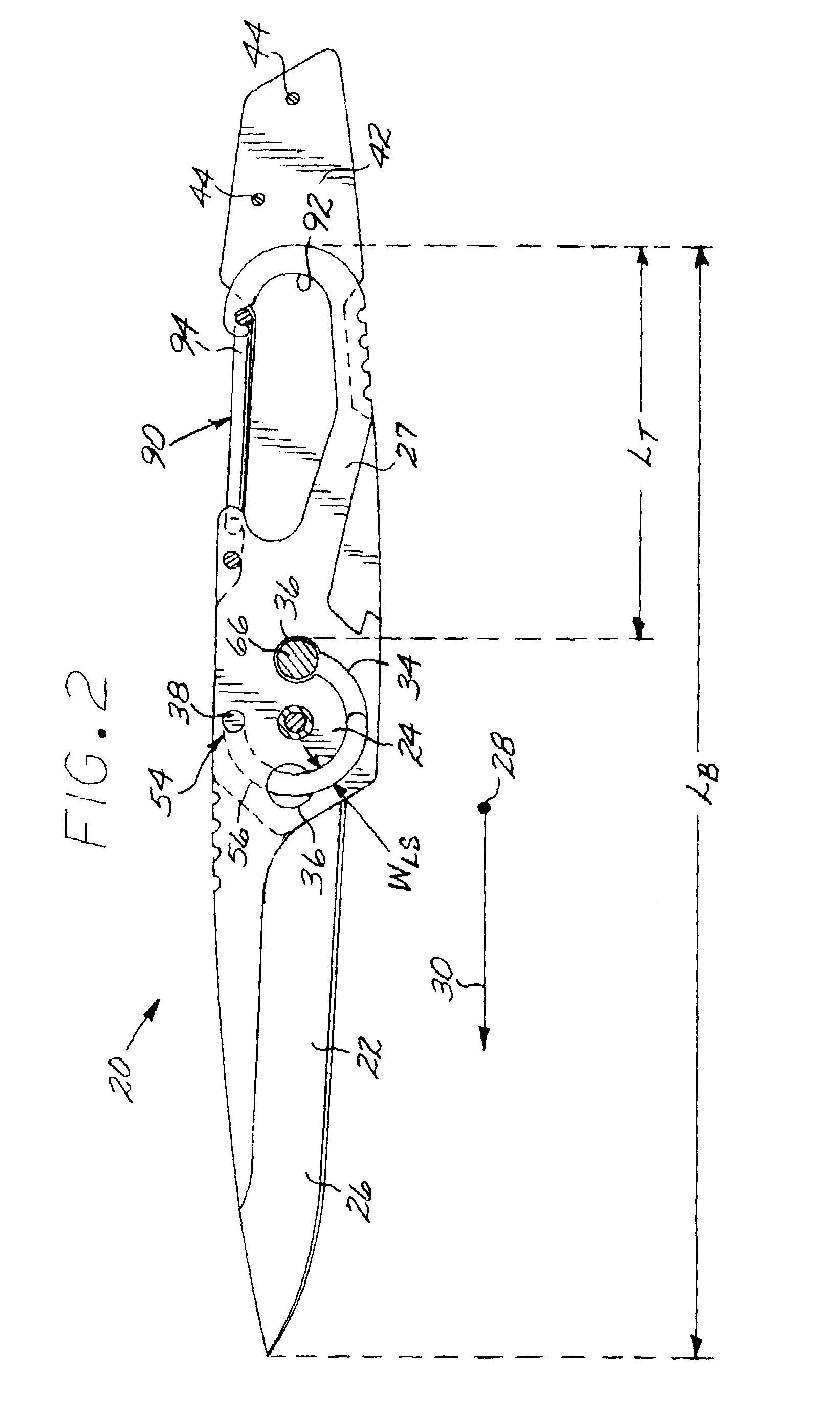 Fixed-blade knife with pivotable side pieces