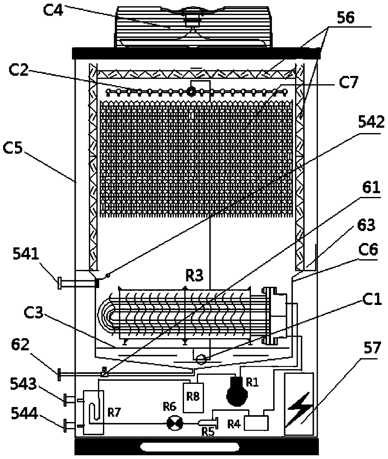 Integrated water cooling cold water module unit