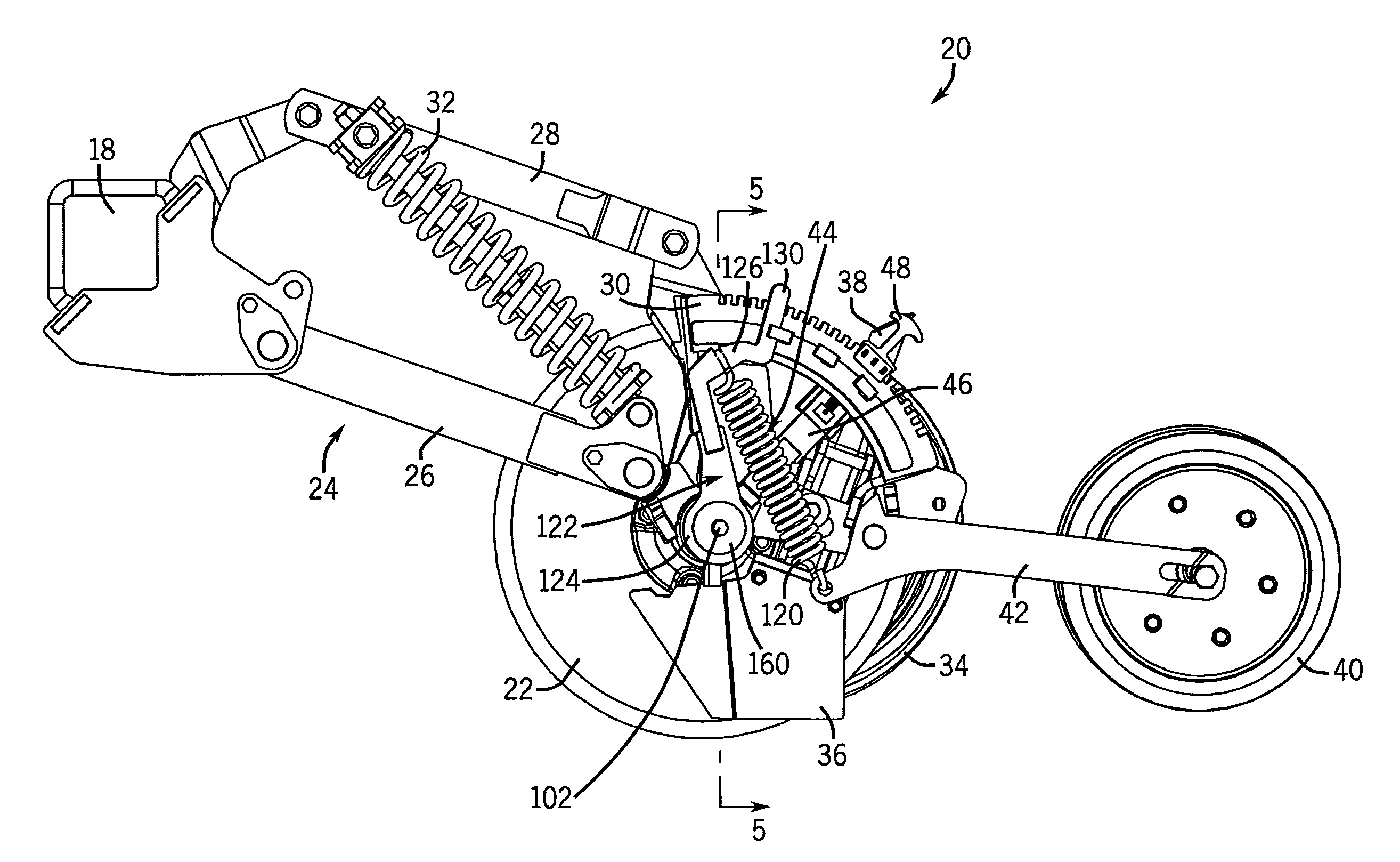 Packing Pressure Adjustment Assembly For A Ground Opener Unit