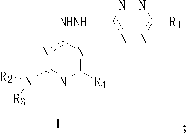 A kind of s-triazine derivative compound containing s-tetrazine ring and its preparation method