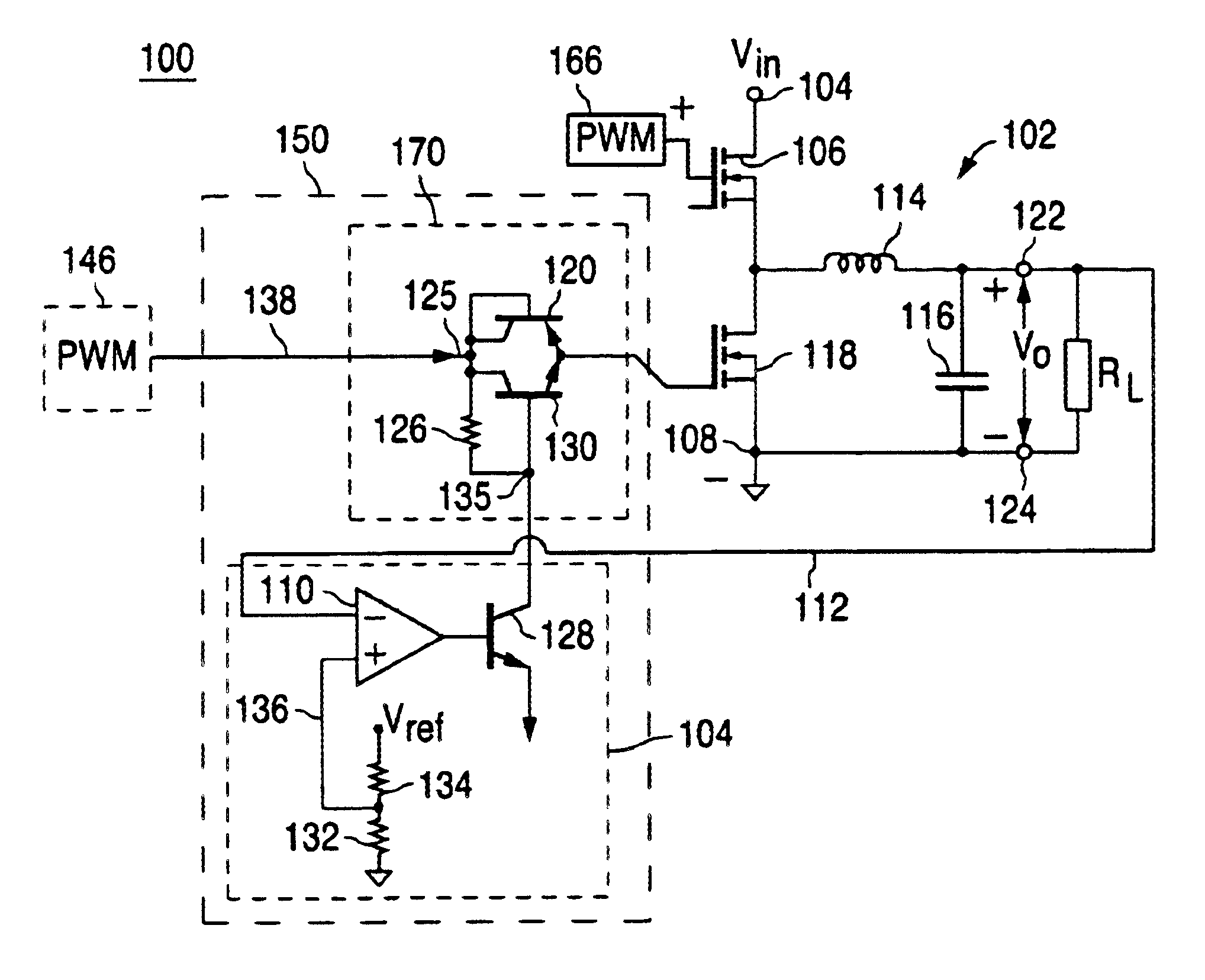 Soft-start with back bias conditions for PWM buck converter with synchronous rectifier