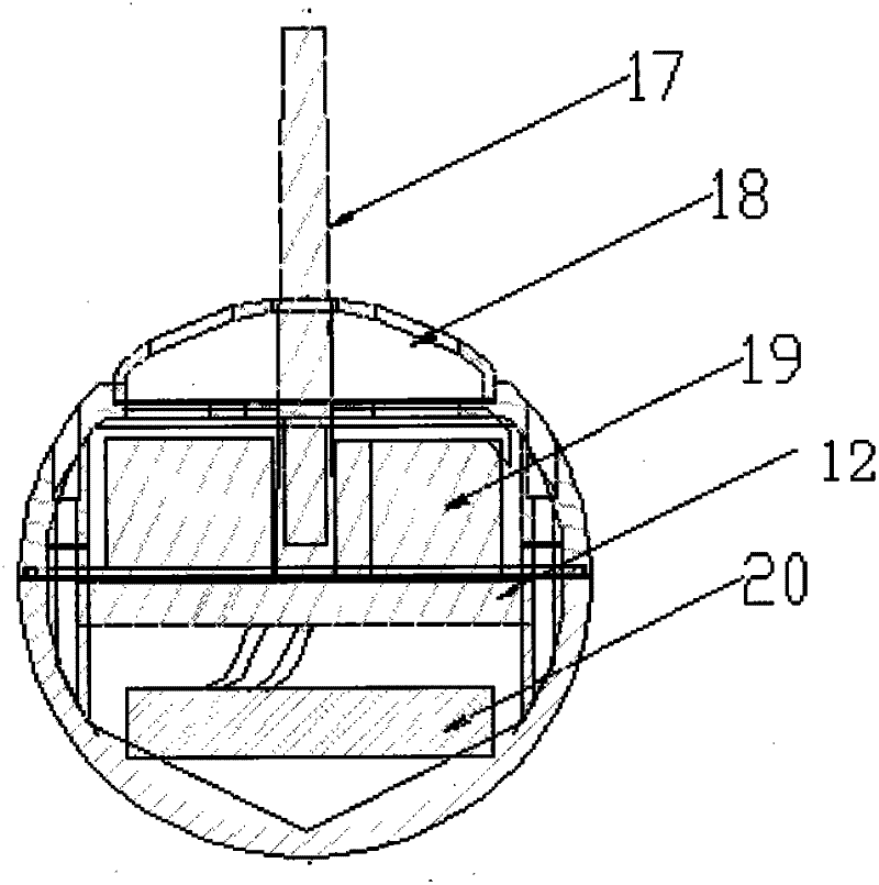 Wireless detecting ball for dangerous area detection