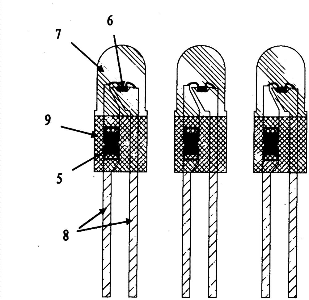 LED bracket and LED device both with SMD resistors and manufacturing method thereof