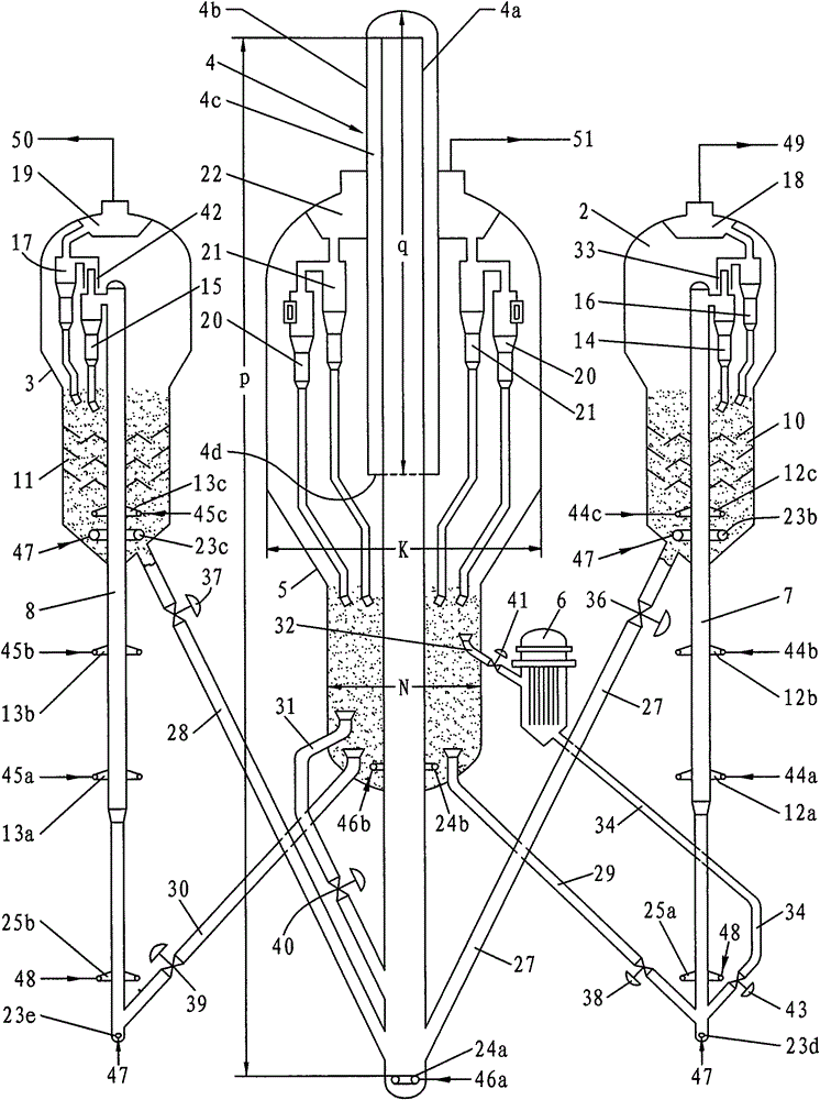 A double riser catalytic cracking method and device