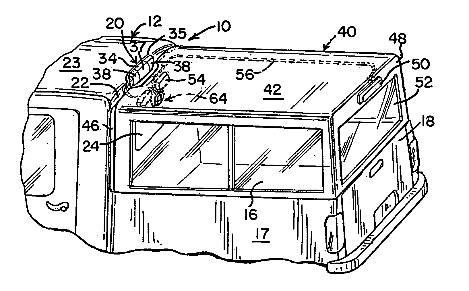 Vehicle cap power transfer