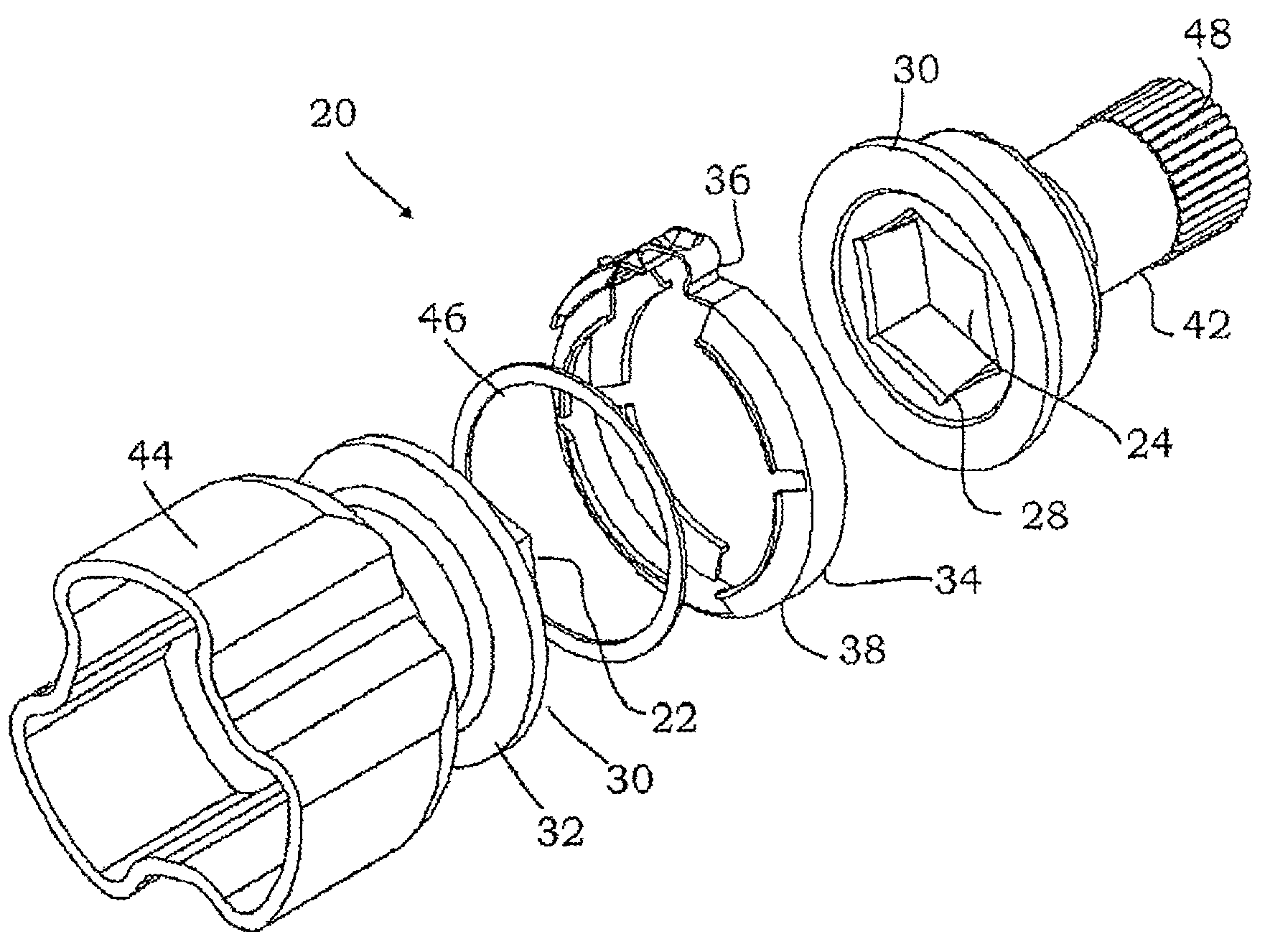 Prestressed shaft and hub connection having a perfect cone shape