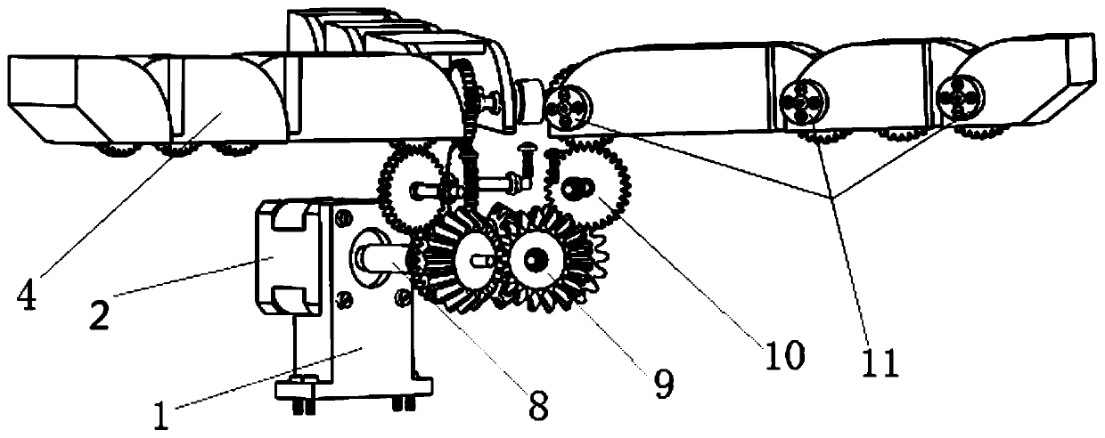 Gear differential type under-actuated three-joint mechanical finger structure and operation method thereof