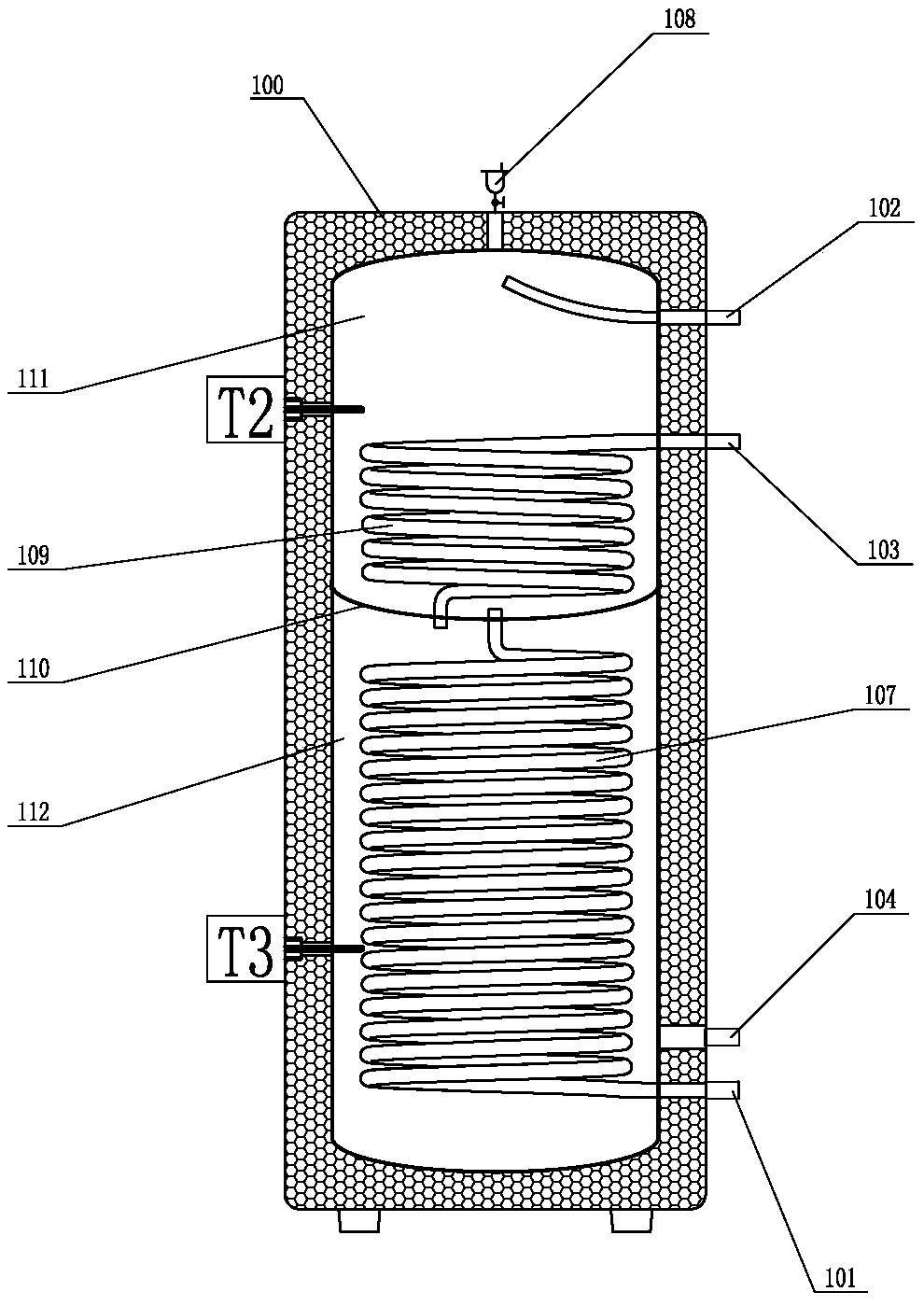 Air source heat pump heating, refrigerating and water heating system and control method thereof