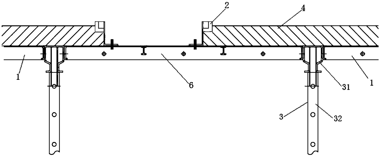 Formwork assembling structure with aluminum formwork combined body