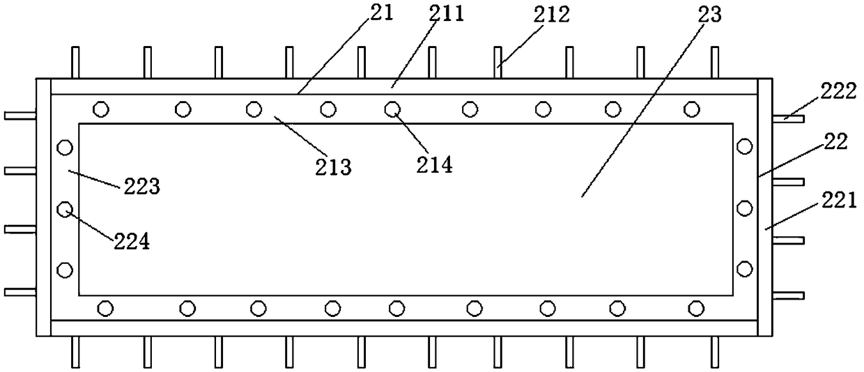 Formwork assembling structure with aluminum formwork combined body