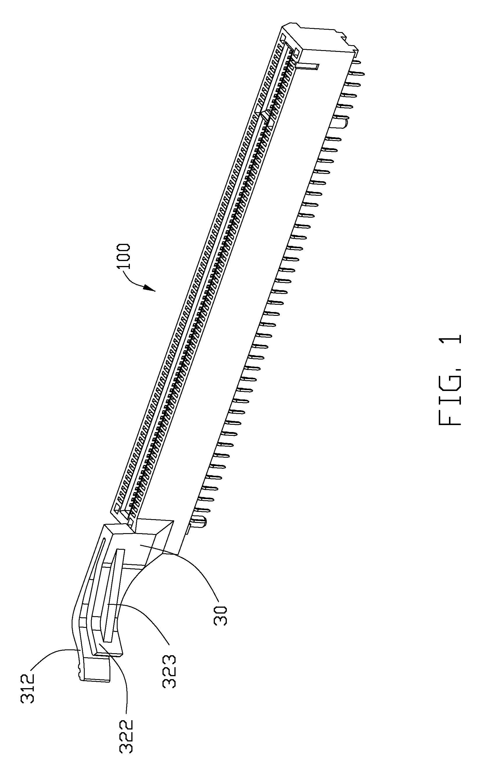 Card edge connector with improved retainer