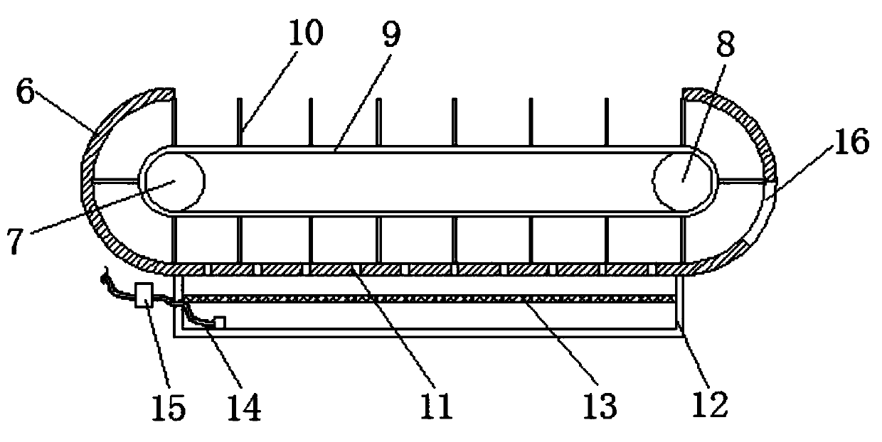 Conveyor belt principle-based scrap removal device for numerically controlled lathe