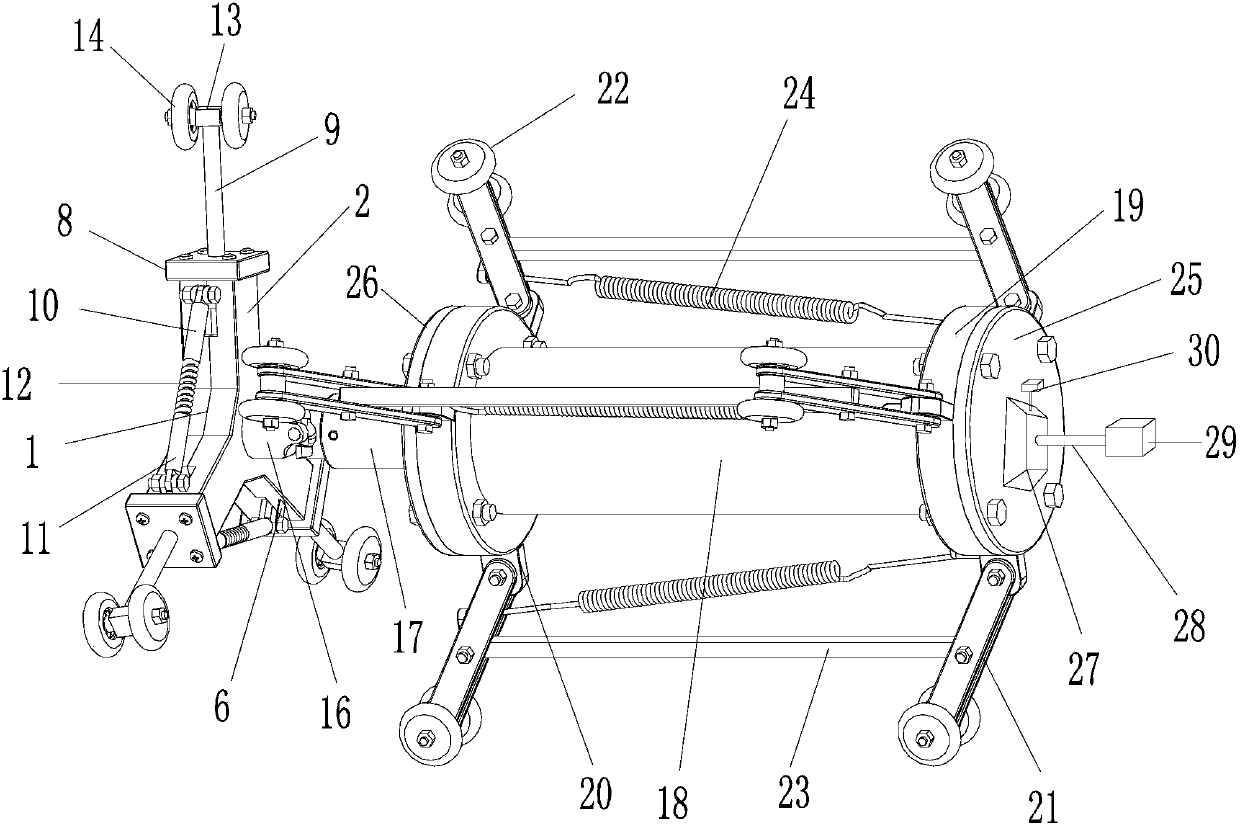 Spiral driving pipeline robot