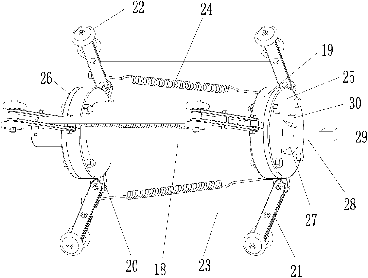 Spiral driving pipeline robot