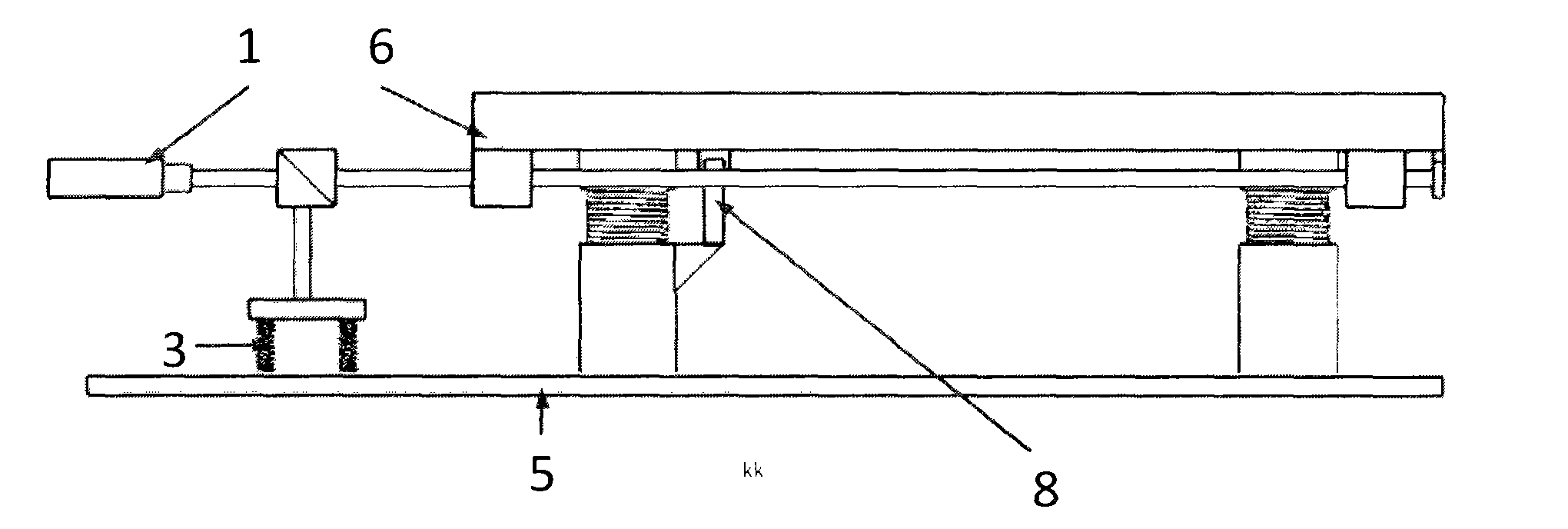 Spring vibration isolation platform based on spring zero position reference and laser auto-collimation measurement