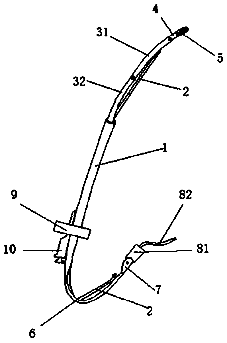 Plastic rigid visual tracheal catheter core