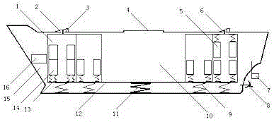 Anti-dizziness self-powered electric ship