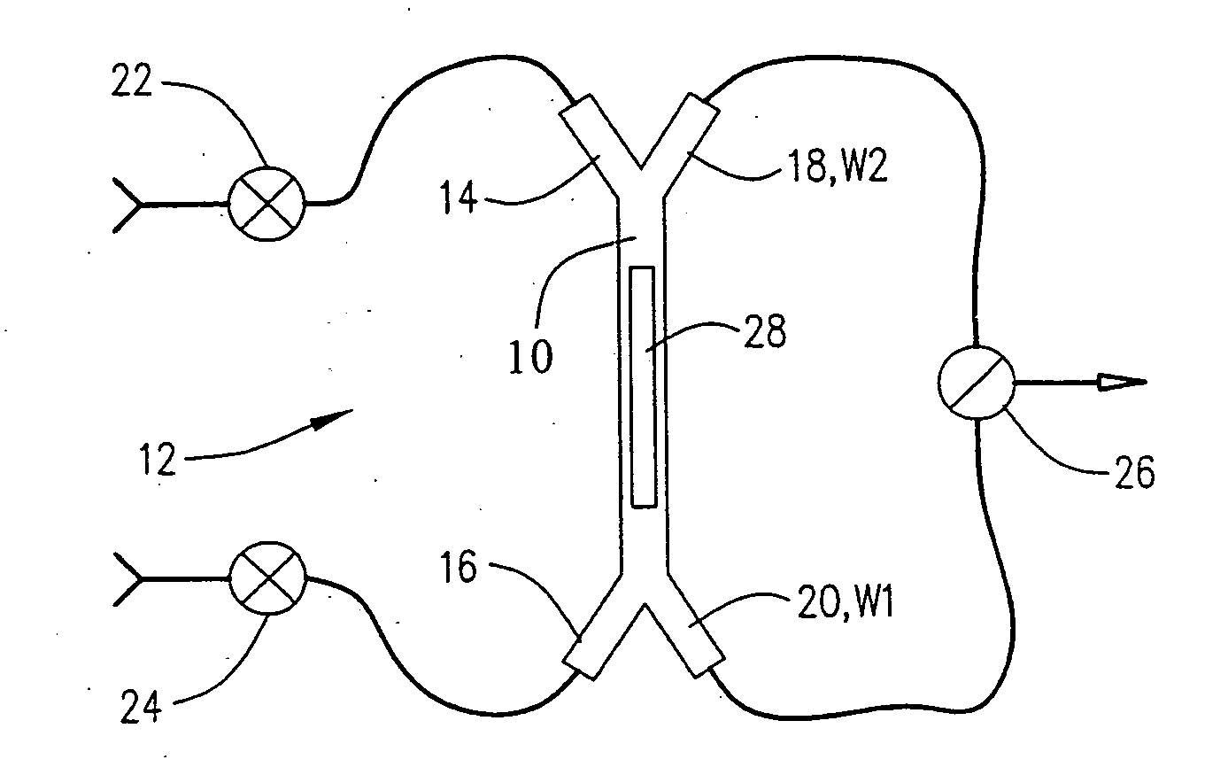 Fluidic configuration for flow injection analysis