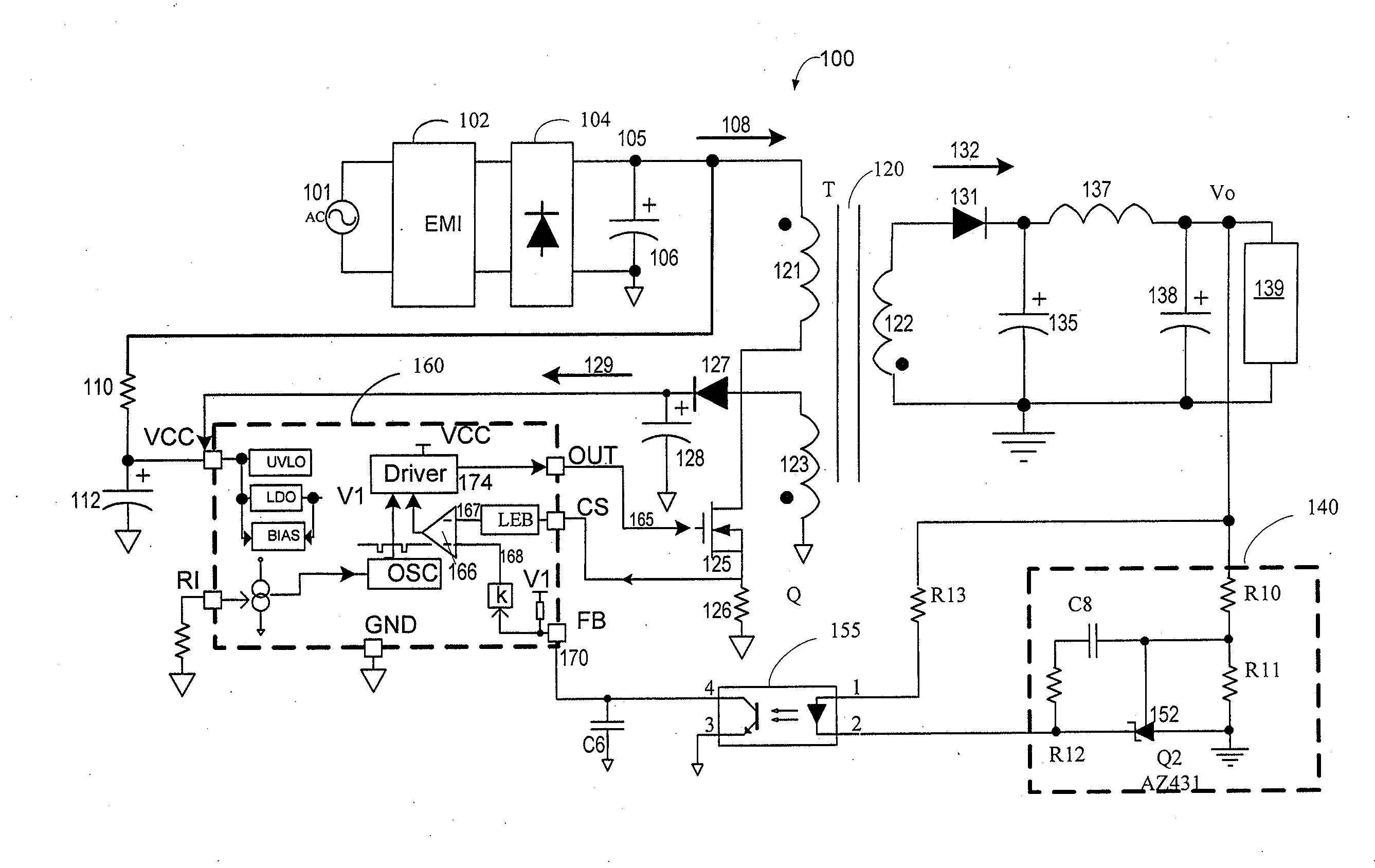 Method and apparatus for a switching mode power supply