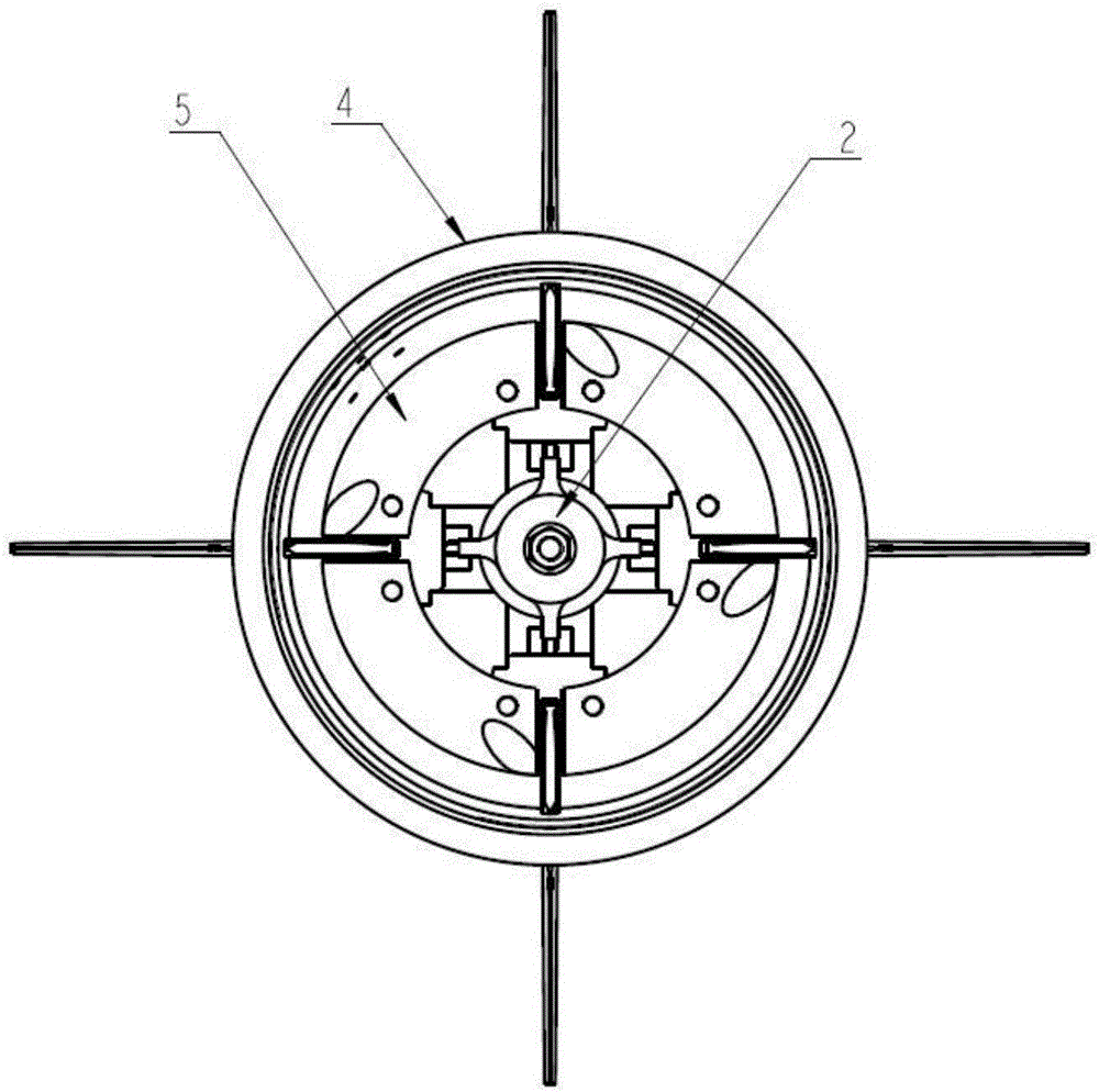 Missile-borne rudder wing spreading locking mechanism based on pin pusher actuation