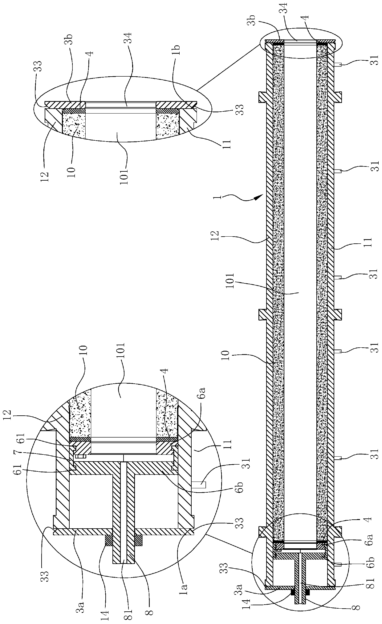 Centrifugal concrete pile mold and flat car for shelving centrifugal concrete pile mold