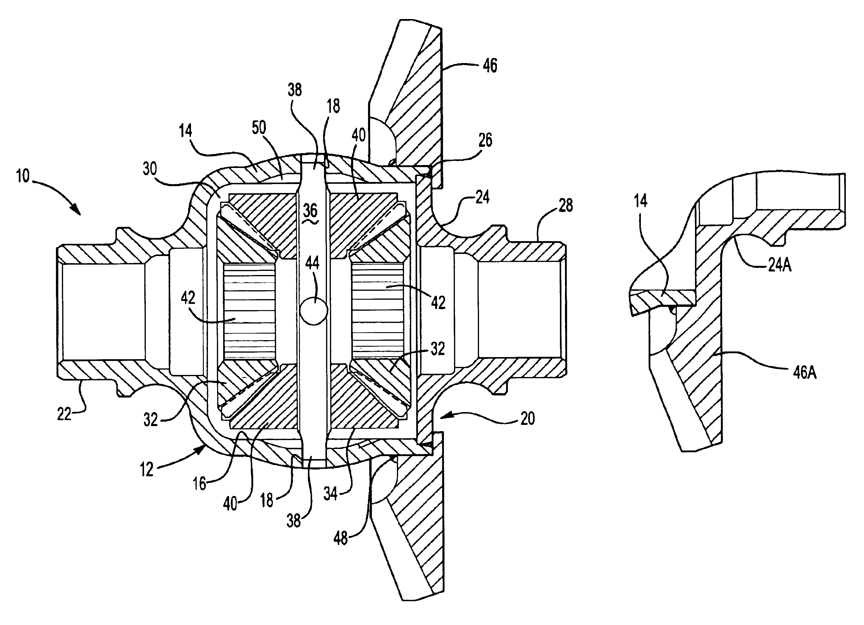 Differential mechanism for a vehicle