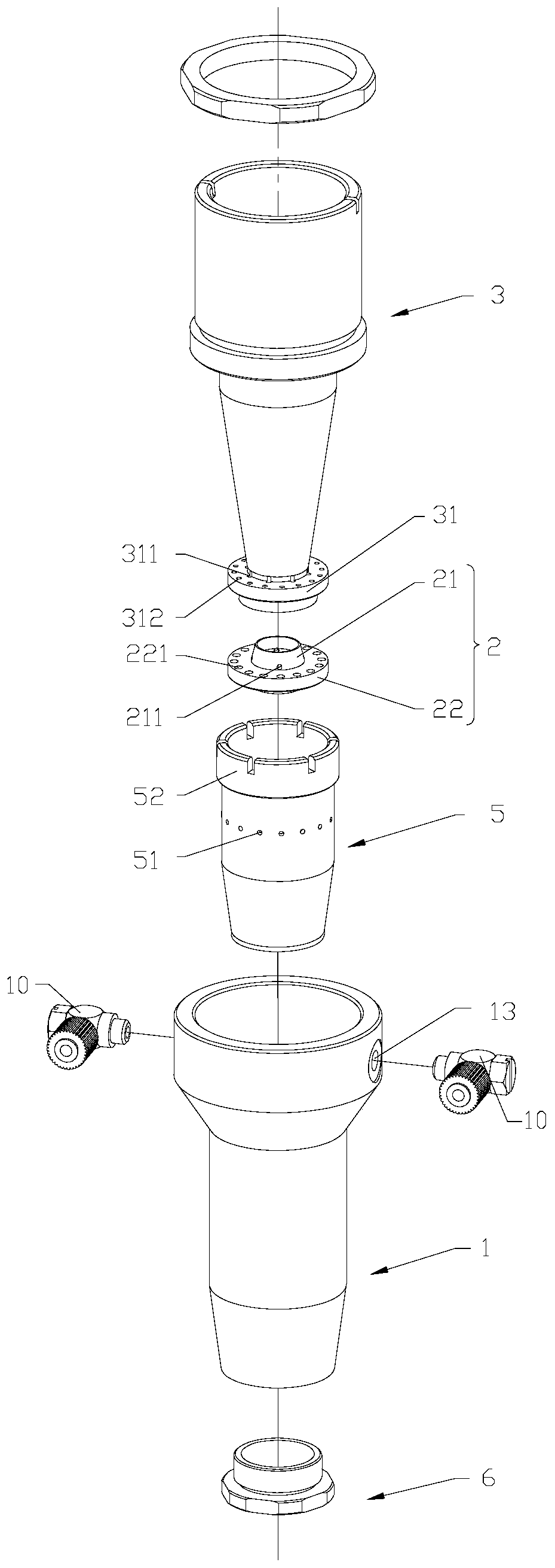 Air-blowing nozzle and using method