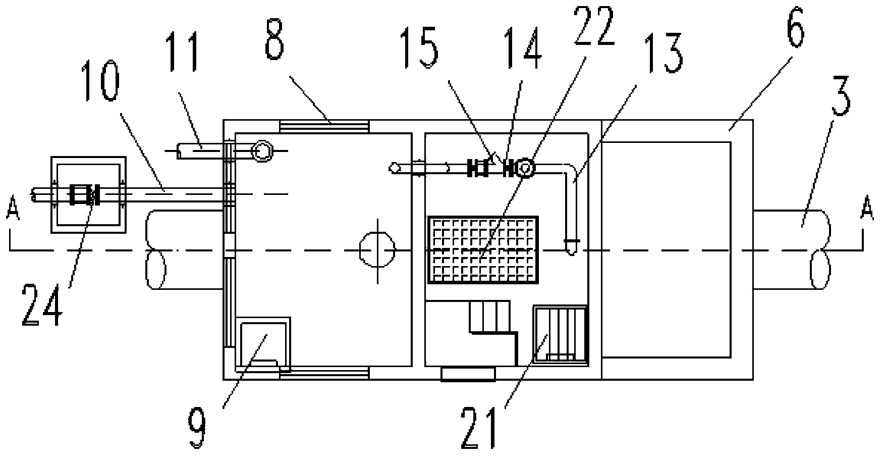 One-way pressure supplementing tower used for water conveying system