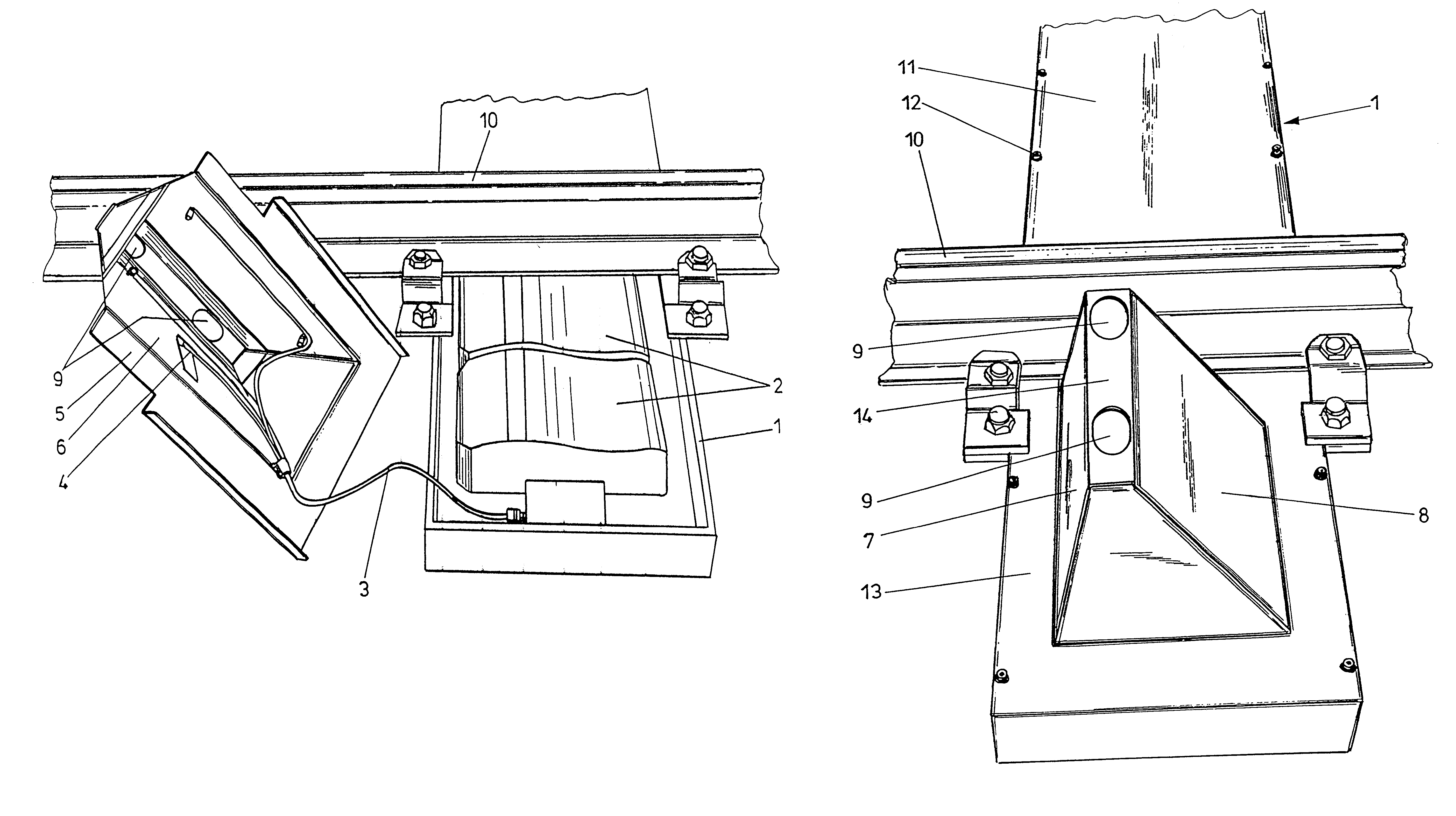 Casing for a hot box or blocked brake detection scanner