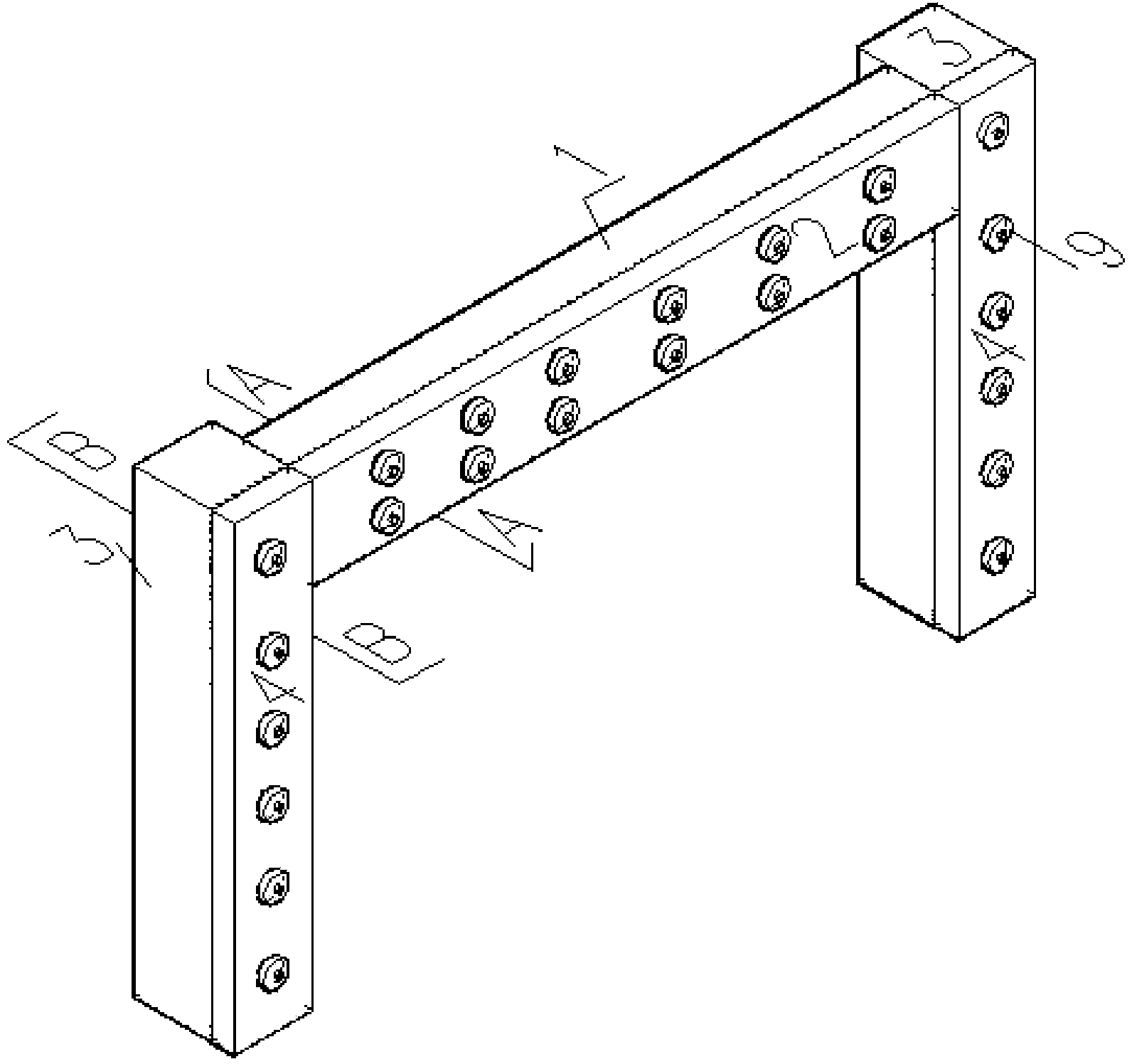 Method for reinforcing structure by means of method of externally attaching steel-reinforced concrete framework