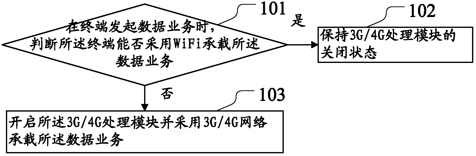 Multimode terminal and data processing method for multimode terminal