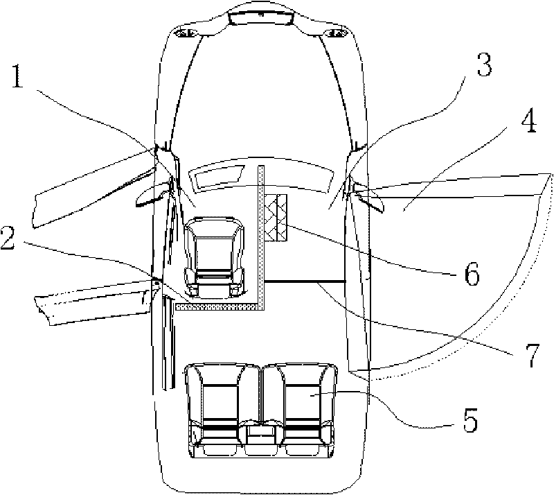 Novel vehicle interior arrangement structure