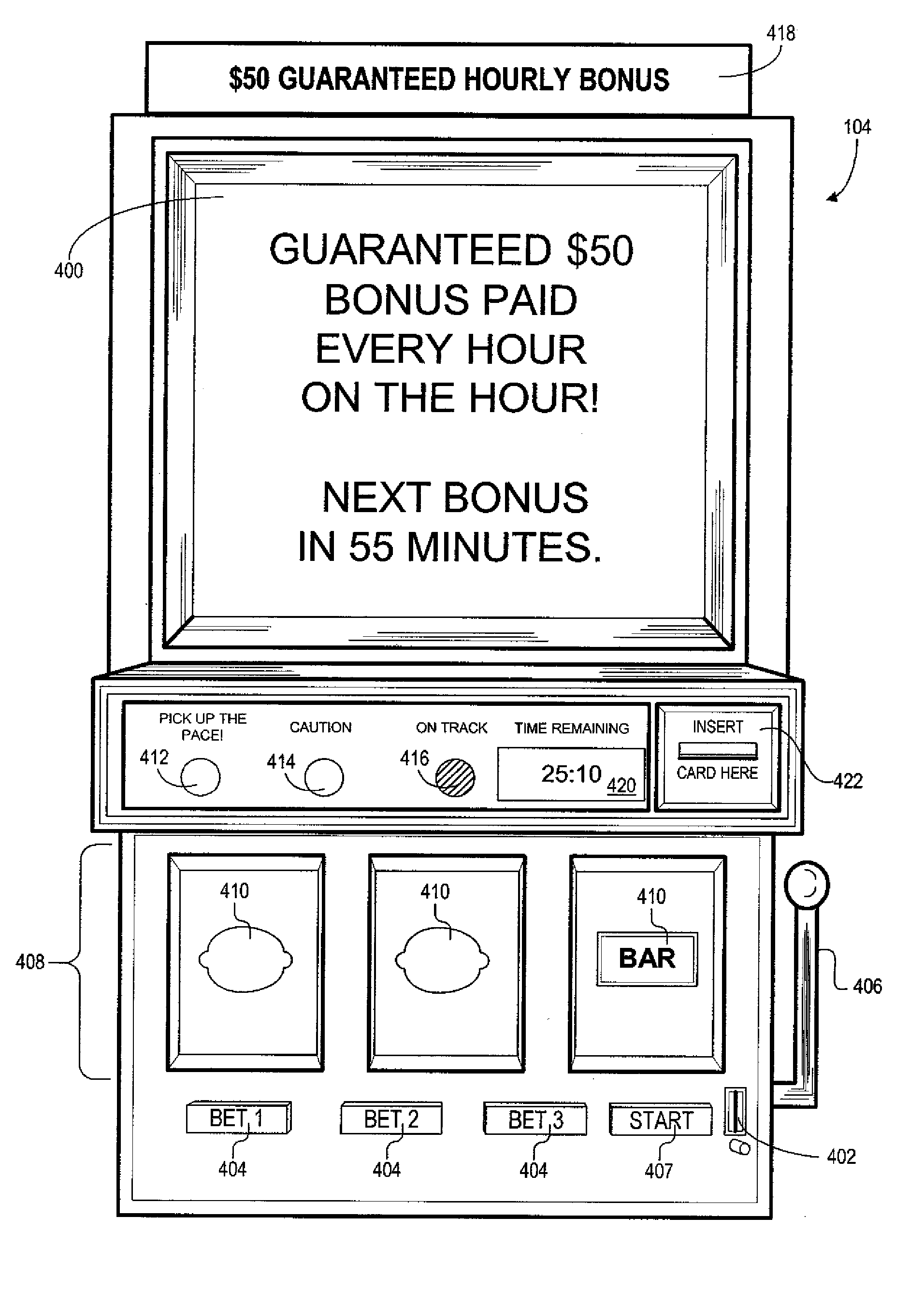 Method and apparatus for providing regular entrance into a bonus game