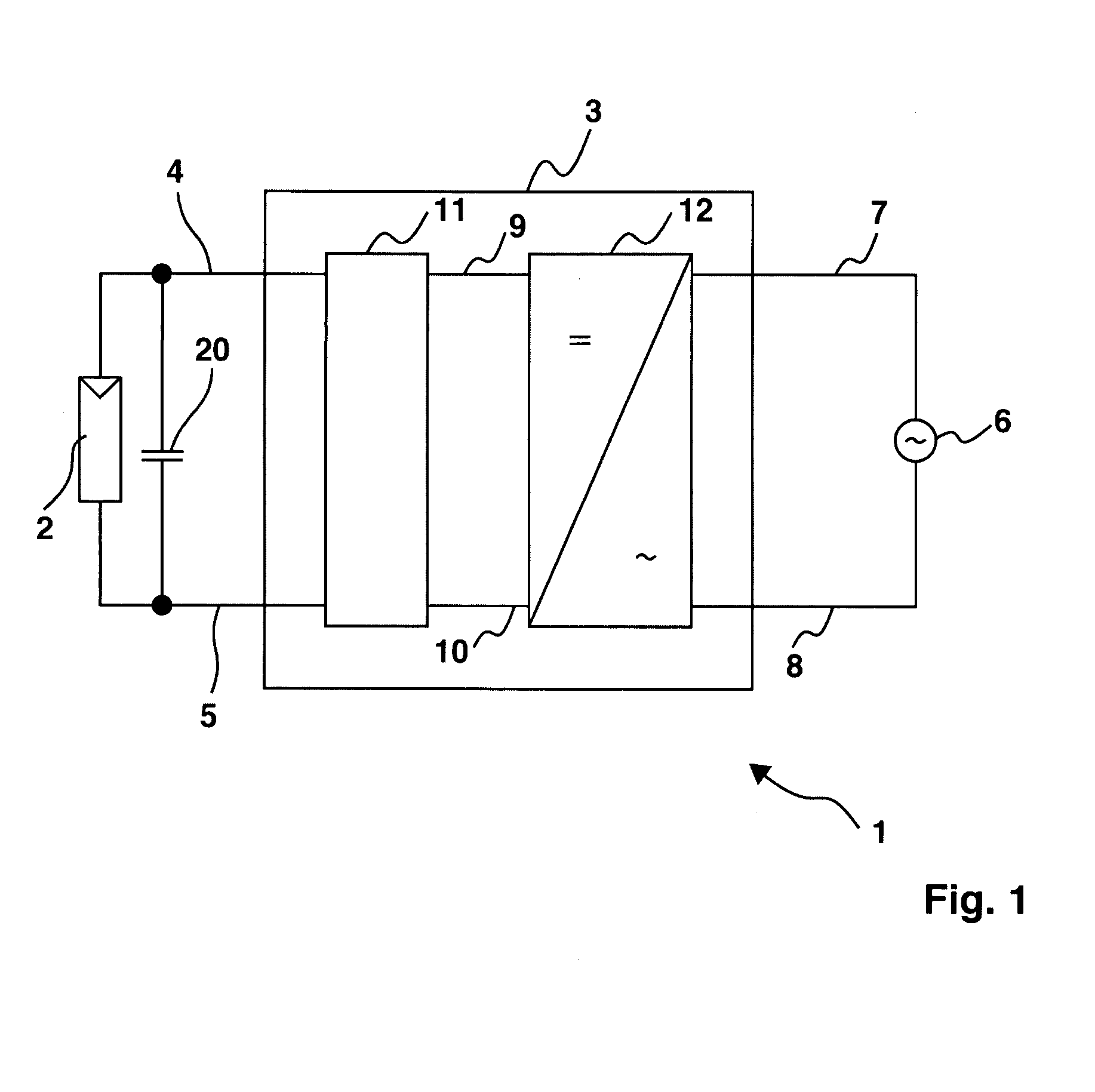 Switching device and method, in particular for photovoltaic generators