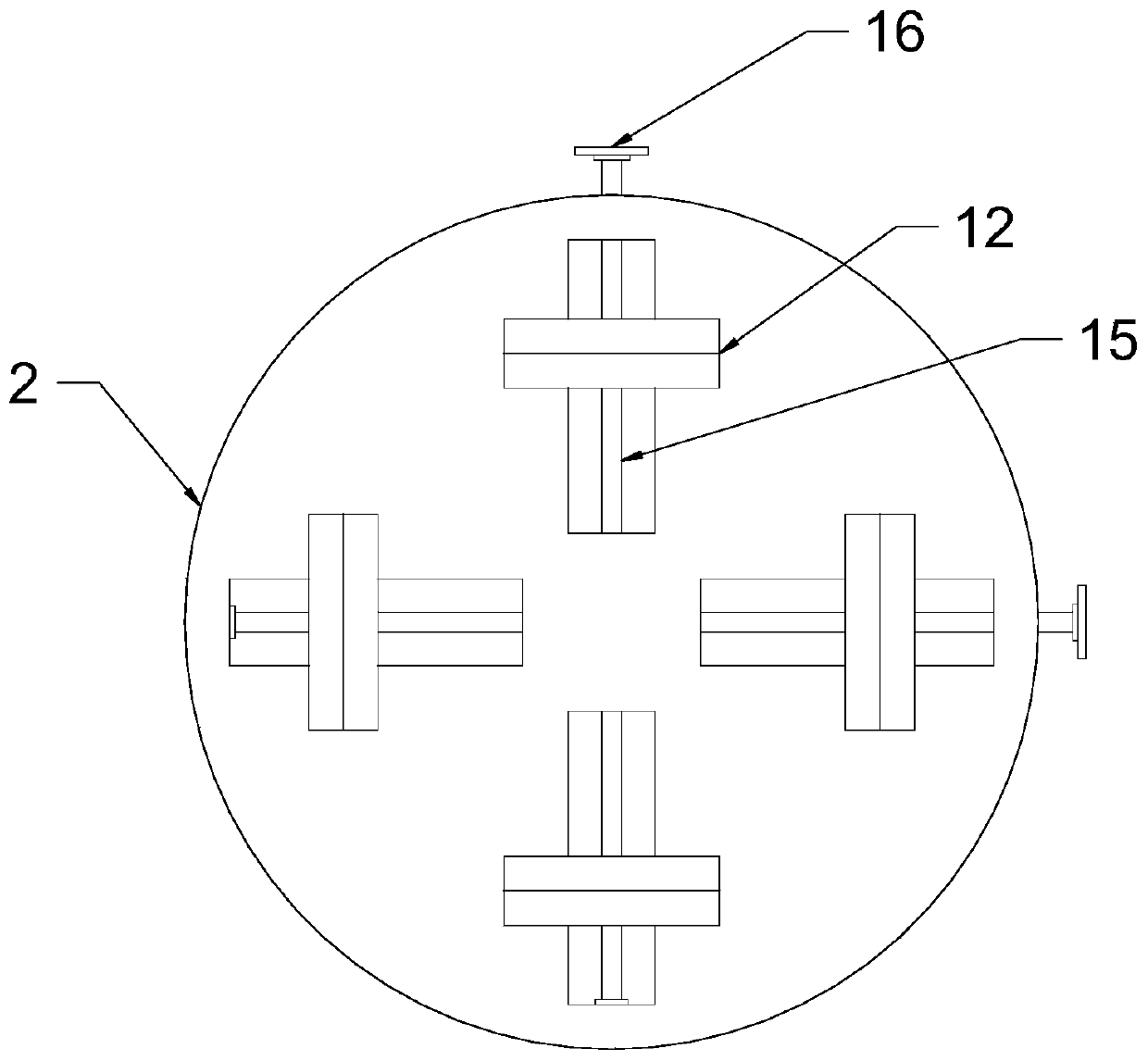 Multi-angle rotary fixing frame for assembling lithium battery