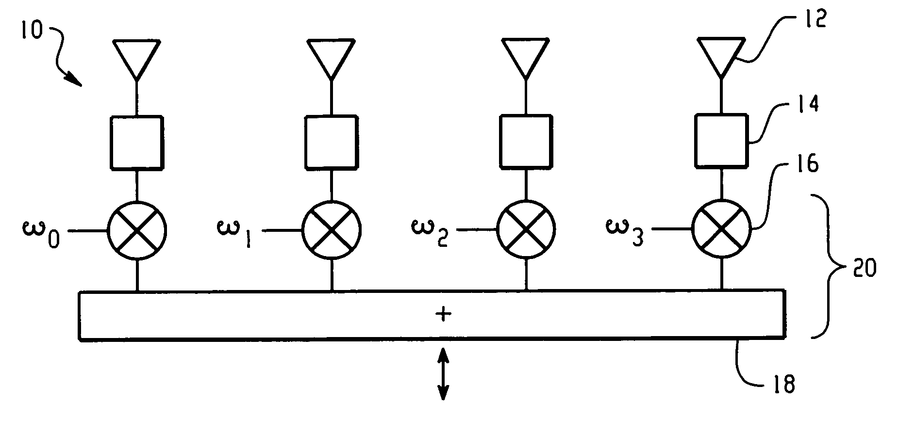 Array beamforming with wide nulls