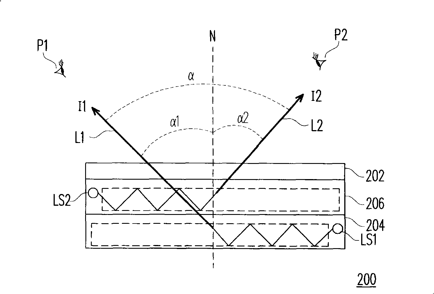 Multi- view angle LCD and driving method thereof