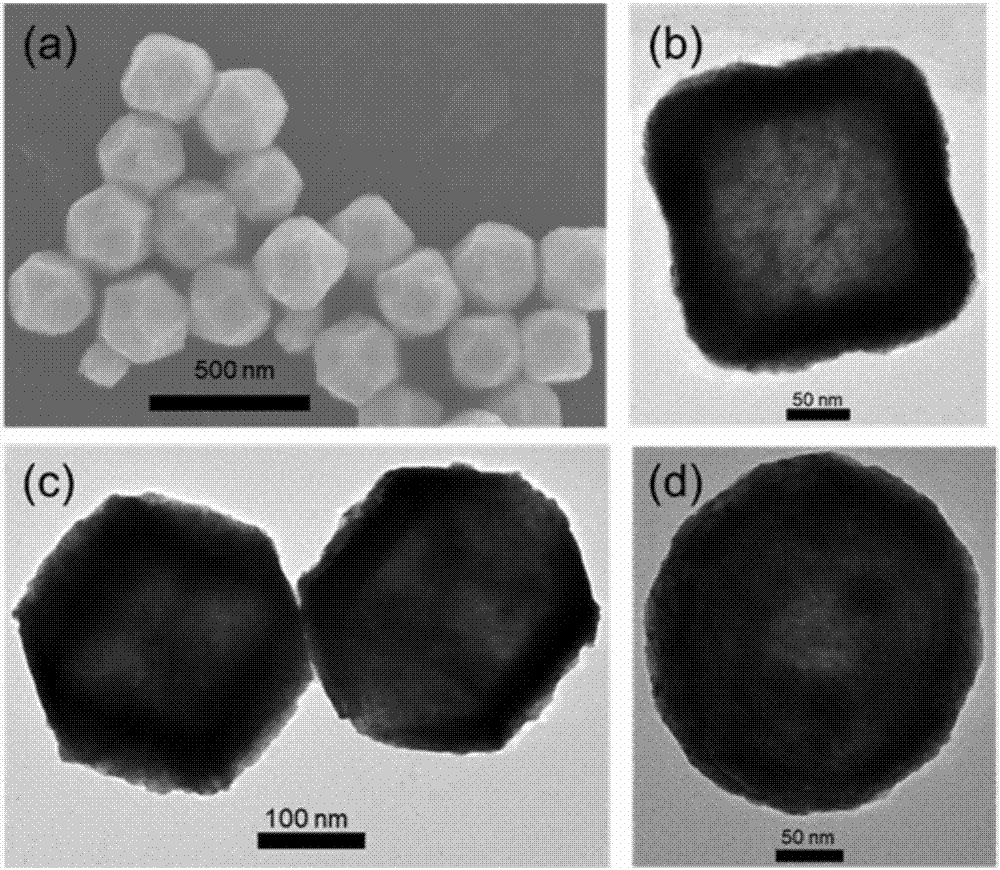 Preparing method for gold-silver alloy hollow polyhedron